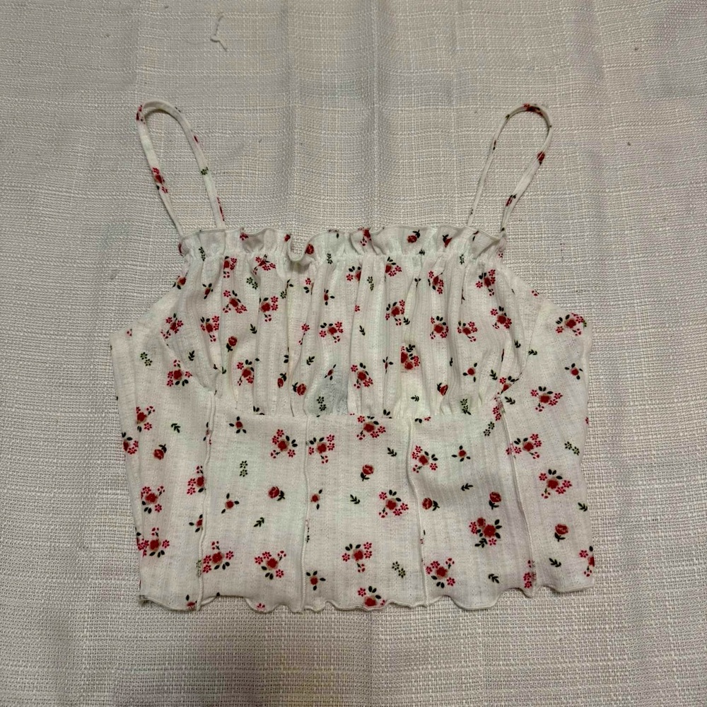 SHEIN White Floral Camisole